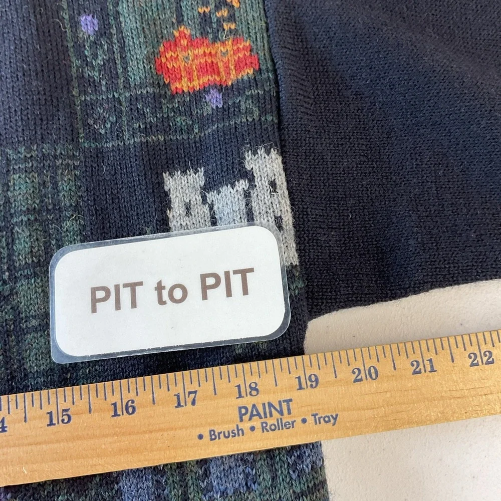 VTG Acorn Scotties Castle Women‎ M 100% Wool Cardigan Button Front Great Britain